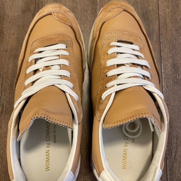 Common Projects | Tan Track 80 Leather Designer Sneaker Women’s 39 US 8.5 - Picture 5 of 12
